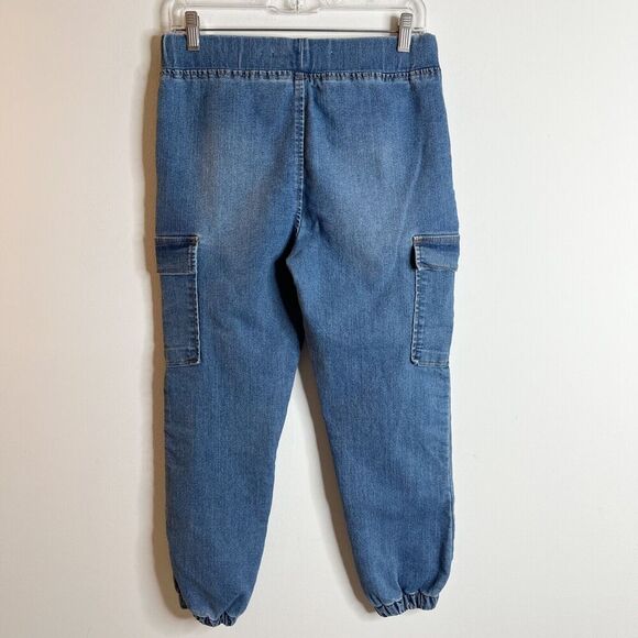 Tinseltown Women's Skinny Jogger Jeans Size S Cargo Blue Medium Wash High Rise - Picture 5 of 8